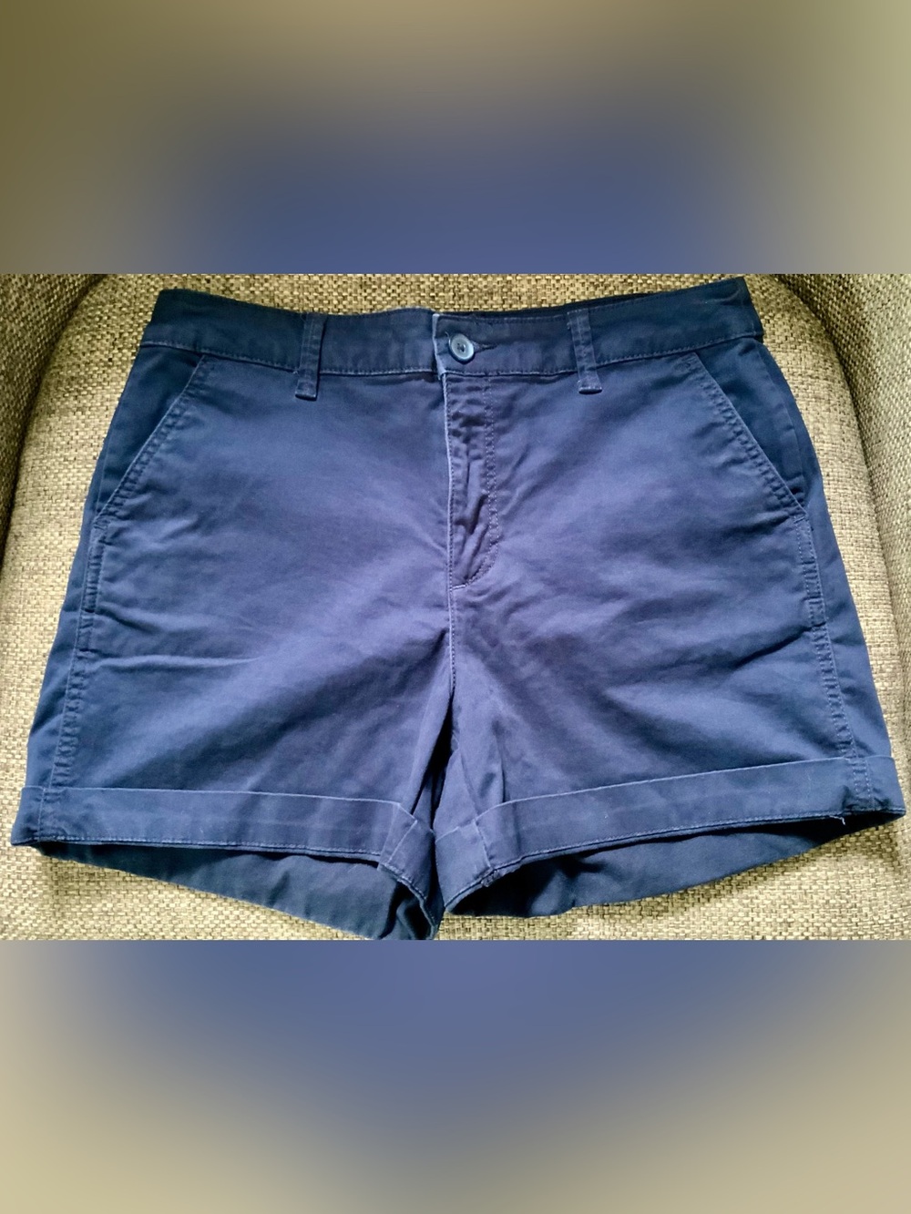 ⚓️ A New Day Mid-Rise Navy Chino Twill Shorts Size 6 — Classic Closet Staple
